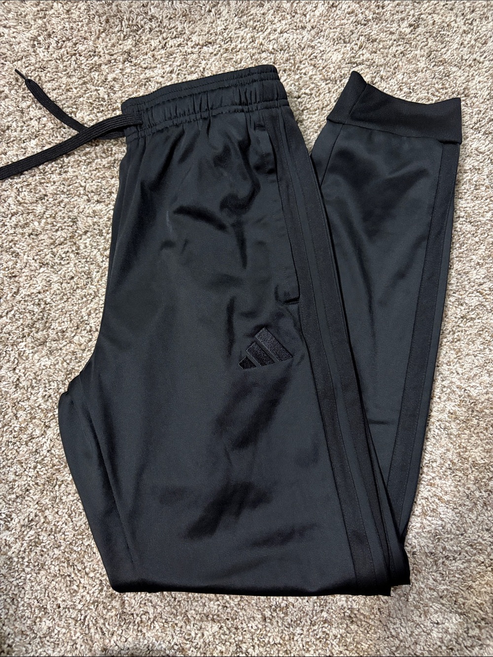 adidas Black Men's Track Joggers with Knit Ankles